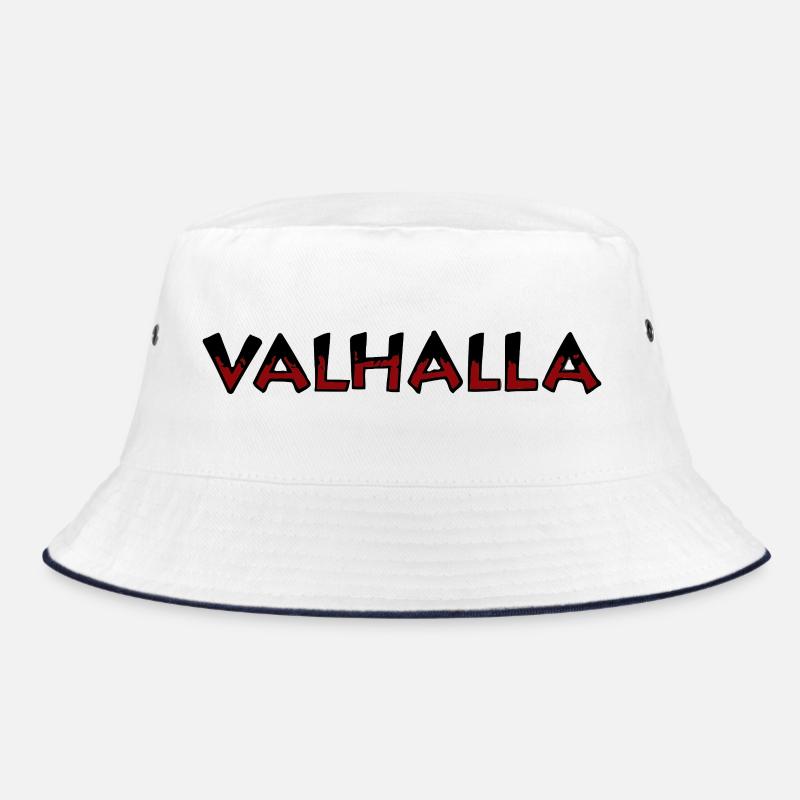 Valhalla Rune Rot und Schwarz Bucket Hat