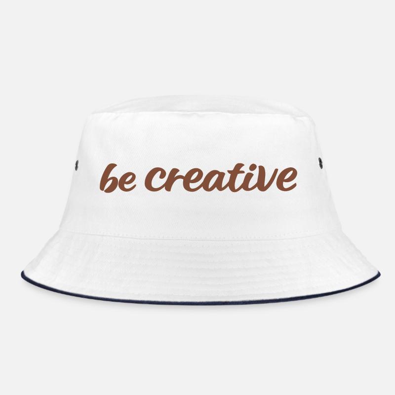 Sei kreativ Script Brown Bucket Hat