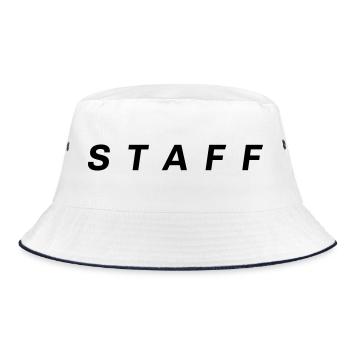 Staff - Bucket Hat - white/navy - Front