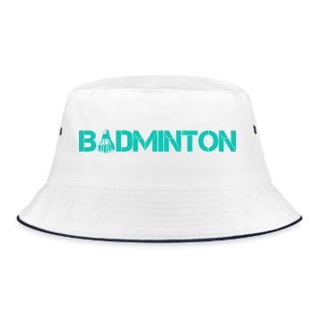 Badminton - Bucket Hat - Weiß/Navy - Vorne