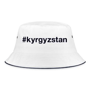 Kyryzstan Kyrgyzstan Hashtag - Bucket Hat - white/navy - Front