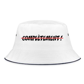 COMPLETELY CRAZY! - offbeat graphic humor - Bucket Hat - white/navy - Front