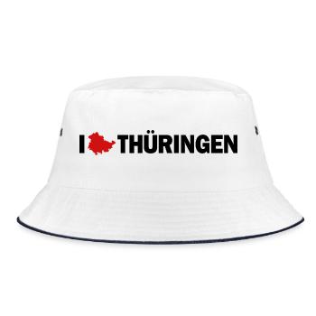 I love Thüringen - Bucket Hat - Weiß/Navy - Vorne