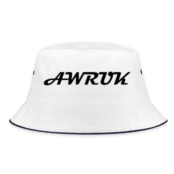 AWRUK - Bucket Hat - Weiß/Navy - Vorne