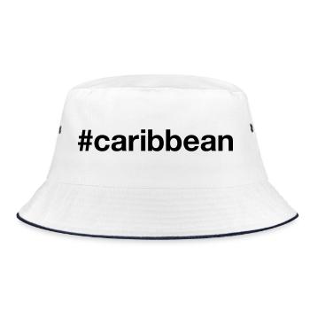 CARAÏBES Hashtag Karibisch Karibik - Bob - blanc/marine - Devant