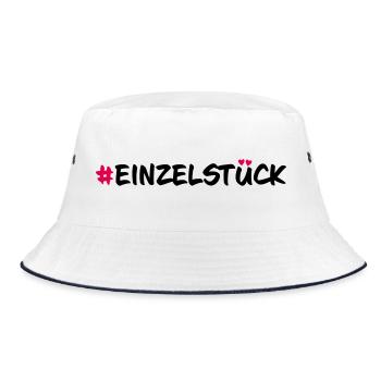 Einzelstück - Bucket Hat - Weiß/Navy - Vorne