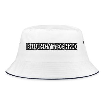 Bouncy Techno - Bucket Hat - white/navy - Front