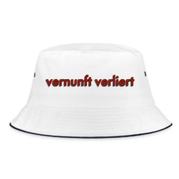 vernunft verliert - Bucket Hat - Weiß/Navy - Vorne