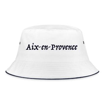 Aix-en-Provence, France, France - Bucket Hat - white/navy - Front