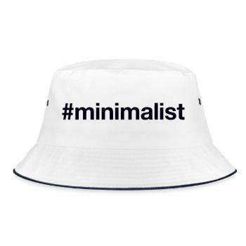 MINIMALIST - Bucket Hat - white/navy - Front