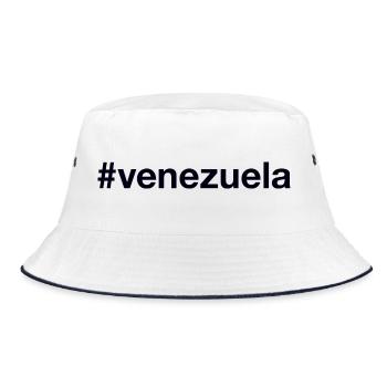 VENEZUELA Hashtag - Bucket Hat - white/navy - Front