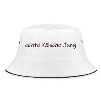 echte Kölsche Jung - Bucket Hat - Weiß/Navy - Vorne