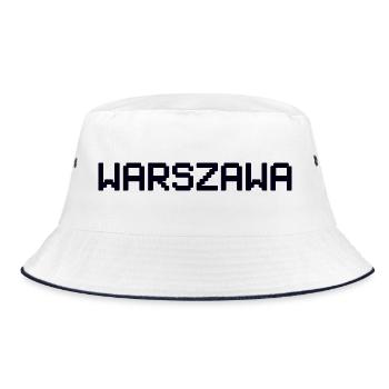 WARSZAWA Warsaw Warschau - Bucket Hat - Weiß/Navy - Vorne