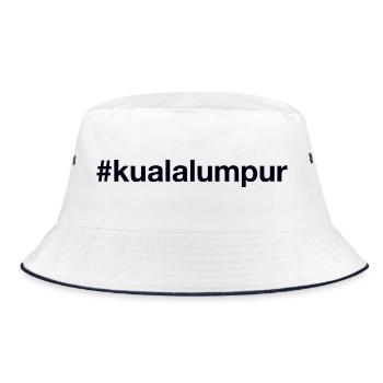 KUALA LUMPUR Hashtag Malaysia - Bucket Hat - Weiß/Navy - Vorne