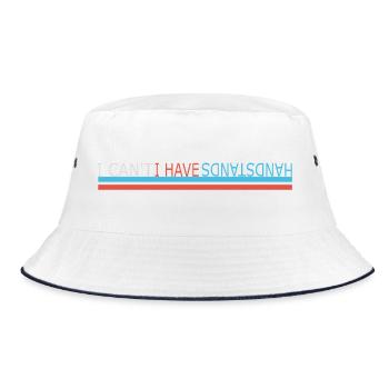 Ich habe Handstände - Bucket Hat - Weiß/Navy - Vorne