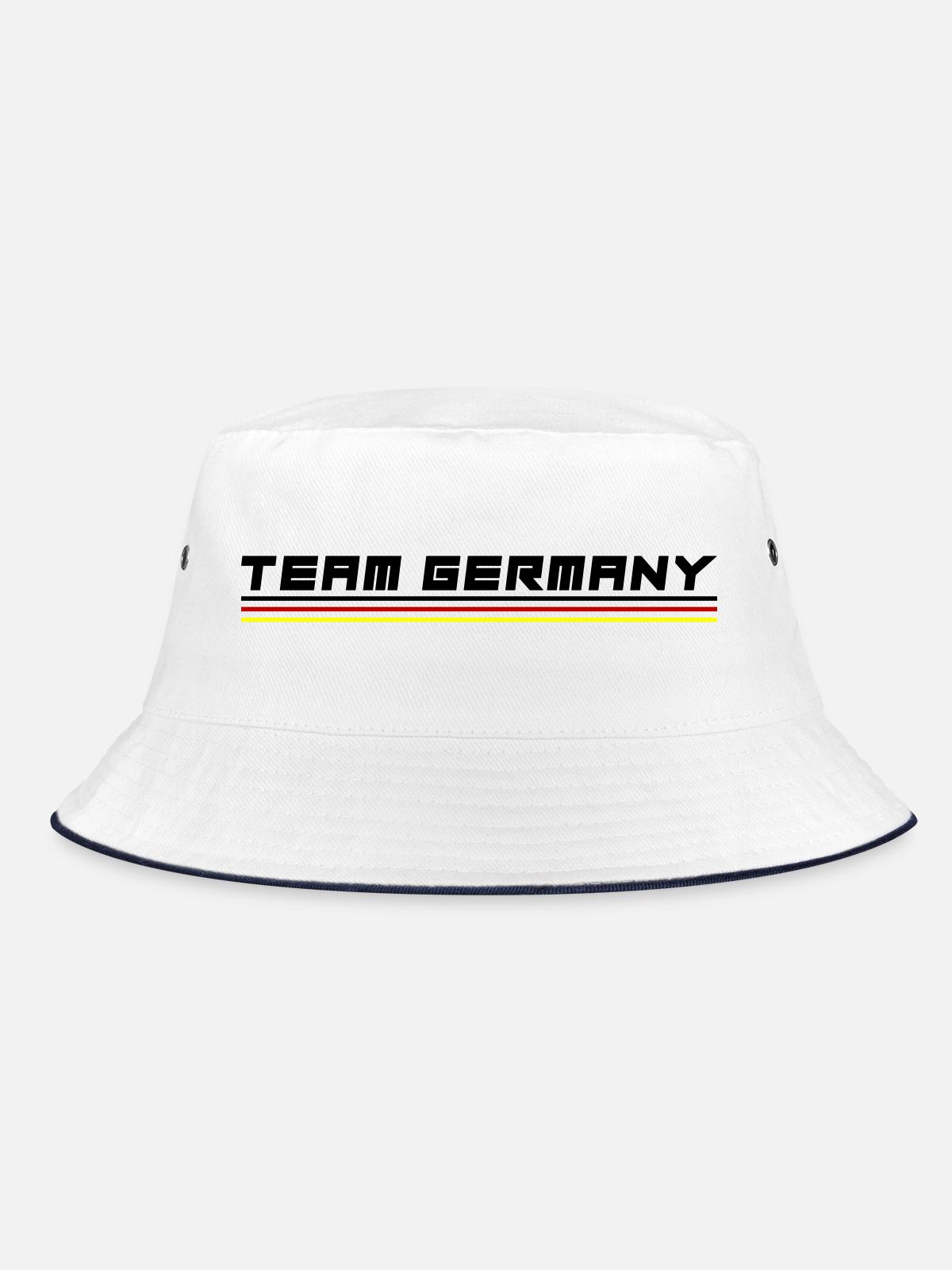 Team Germany - Bucket Hat - white/navy - Front