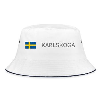 Drapeau de la Suède - Karlskoga - Sverige - Schweden - Bob - blanc/marine - Devant