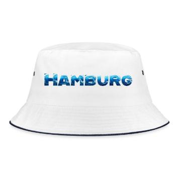 Hamburg & from the far north - Bucket Hat - white/navy - Front