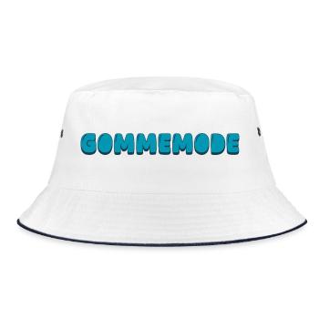 Gommemode - Bucket Hat - white/navy - Front