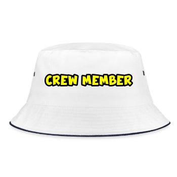 Crew Member - Bucket Hat - white/navy - Front