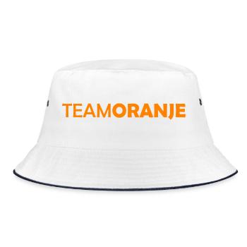 Team Oranje - Nederland - Netherlands Niederlande - Bucket Hat - Weiß/Navy - Vorne