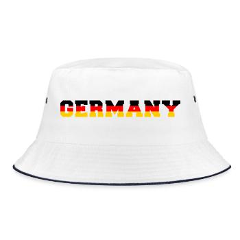 Deutschland T-Shirt Germany - Bucket Hat - Weiß/Navy - Vorne