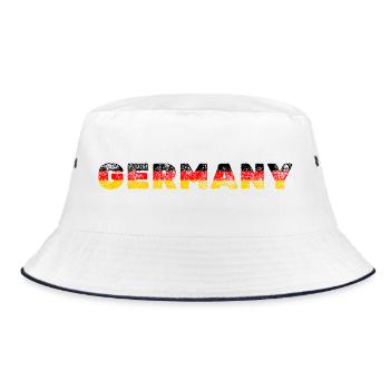 Deutschland T-Shirt Germany - Bucket Hat - Weiß/Navy - Vorne