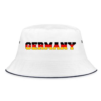 Deutschland T-Shirt Germany - Bucket Hat - Weiß/Navy - Vorne