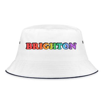 Fierté arc-en-ciel LGBTQ gay Brighton UK - Bob - blanc/marine - Devant