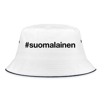 SUOMALAINEN Hashtag Je suis Finn Finlande - Bob - blanc/marine - Devant