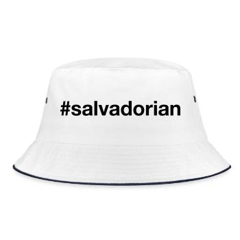 EL SALVADOR Hashtag salvadorien - Bob - blanc/marine - Devant