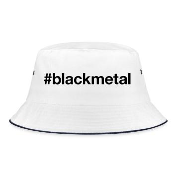 BLACK METAL Hashtag - Bucket Hat - Weiß/Navy - Vorne