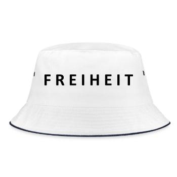FREIHEIT - Bucket Hat - Weiß/Navy - Vorne