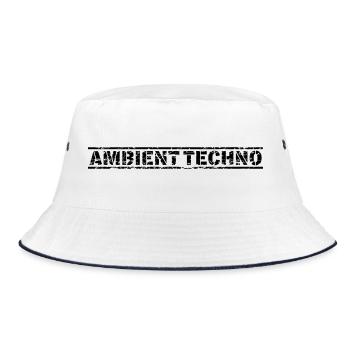 Ambient Techno - Bucket Hat - white/navy - Front