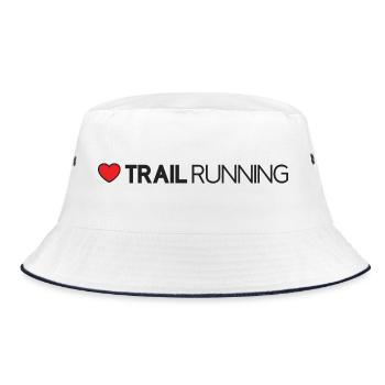 I Love Trail Running - Bucket Hat - white/navy - Front