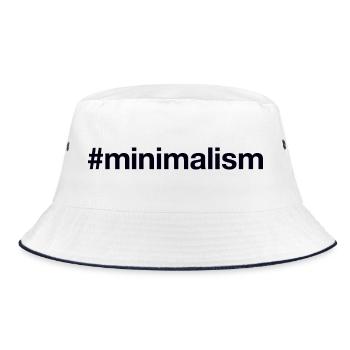MINIMALISM Minimalismus - Bucket Hat - white/navy - Front