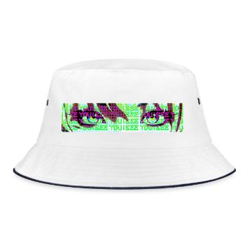 I SEE YOU - Bucket Hat - white/navy - Front