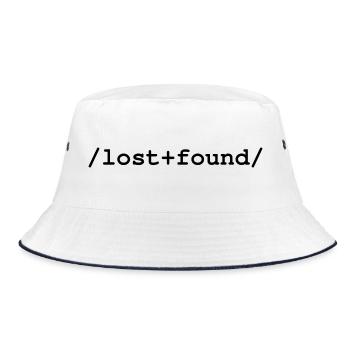 Lost+Found - /lost+found/ folder - Bucket Hat - white/navy - Front