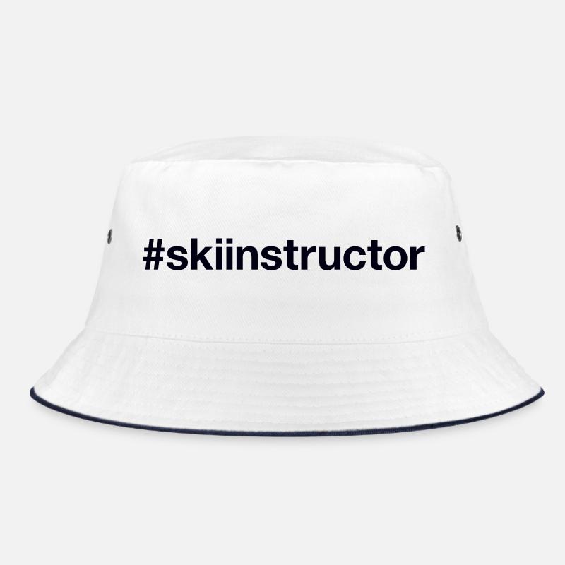 SKI INSTRUCTOR Hashtag - Bucket Hat - Weiß/Navy