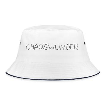 Chaoswunder - Bucket Hat - Weiß/Navy - Vorne