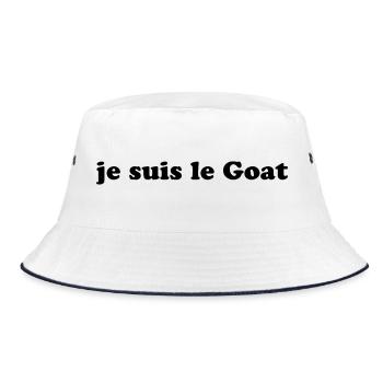 Tshirt idée humour goat  - Bob - blanc/marine - Devant