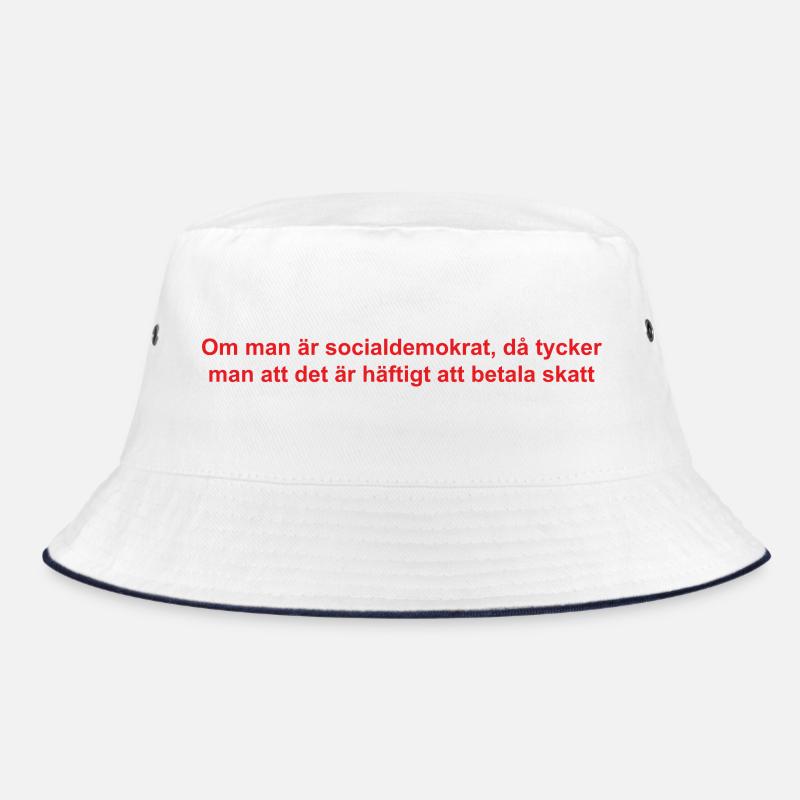 Analytisch-satirische Textgestaltung Bucket Hat