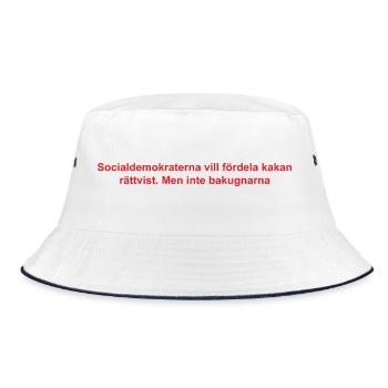 Colorful Abstract Art Print for Clothing - Bucket Hat - white/navy - Front