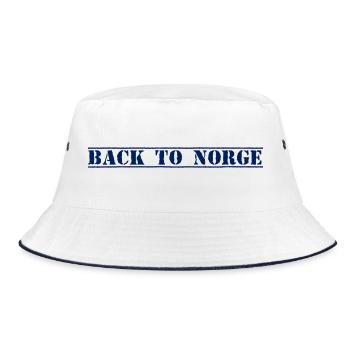 Norge Norwegen - Bucket Hat - Weiß/Navy - Vorne