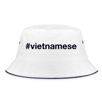 Vietnam Vietnamese - Bucket Hat - white/navy - Front