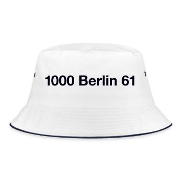 Berlin 61 Kreuzberg - Bucket Hat - Weiß/Navy - Vorne