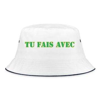 TU FAIS AVEC - Bob - blanc/marine - Devant
