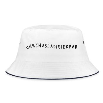 Unschubladisierbar – NIcht in Schublade passen - Bucket Hat - Weiß/Navy - Vorne