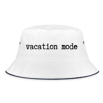 vacation mode - Bucket Hat - white/navy - Front