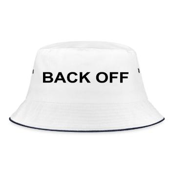 Back Off Funny Saying - Bucket Hat - white/navy - Front